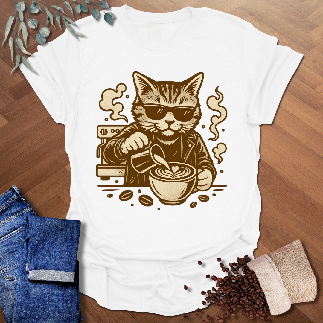 Cat Barista T-Shirt