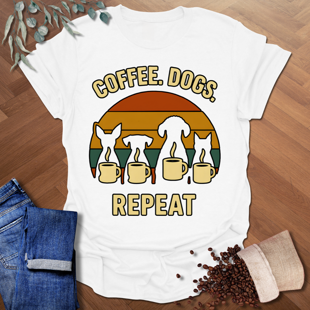 Coffee. Dogs. Repeat T-Shirt