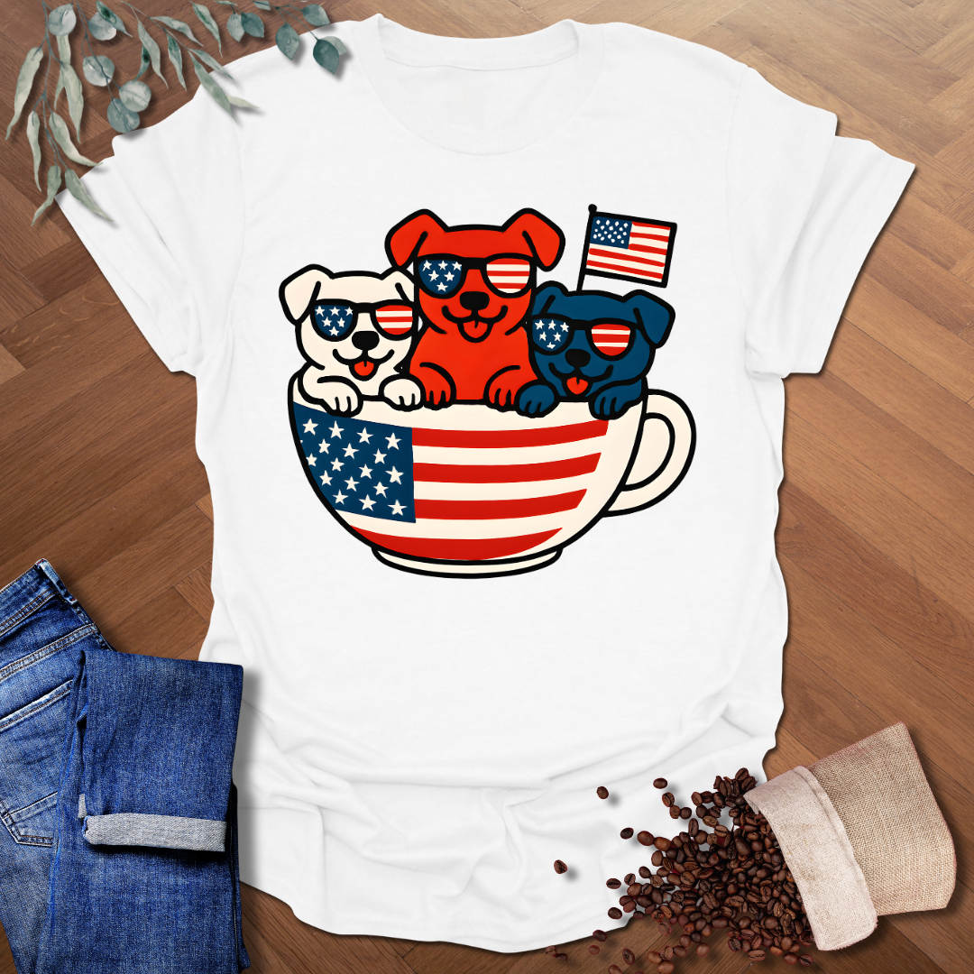 USA Coffee Pups T-Shirt