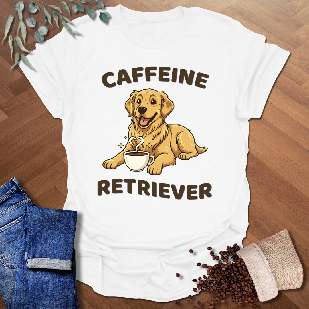 Caffeine Retriever T-Shirt