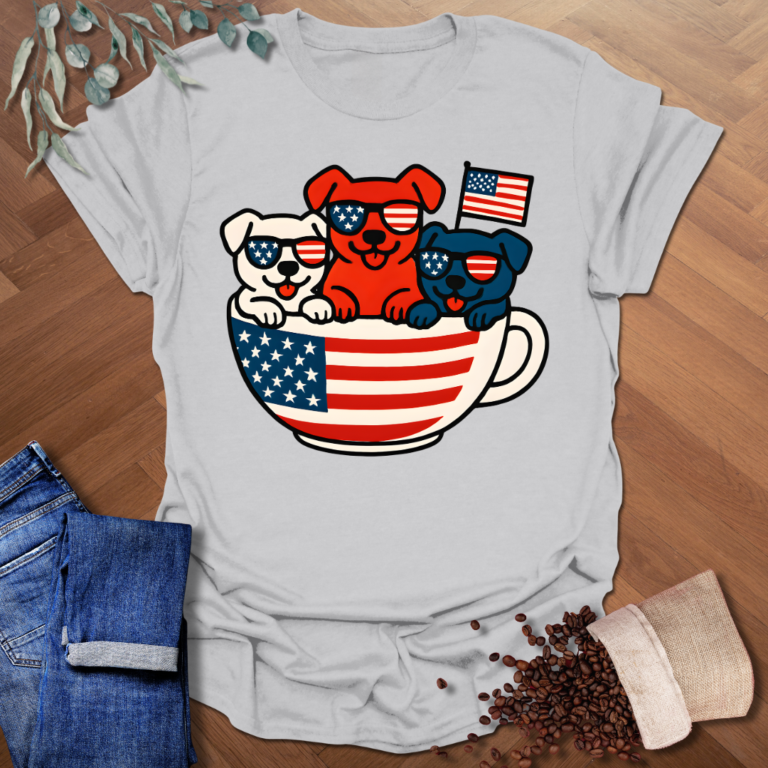 USA Coffee Pups T-Shirt