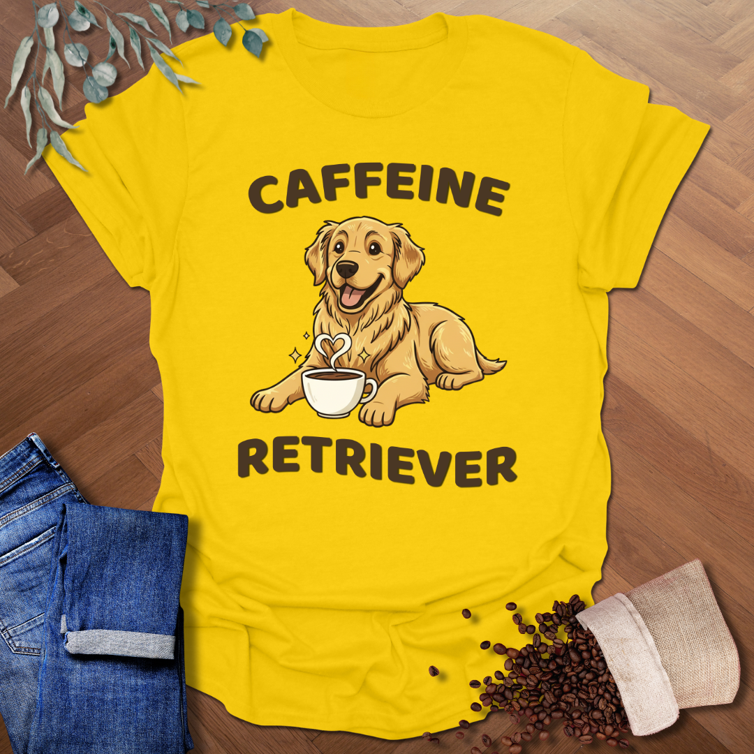Caffeine Retriever T-Shirt