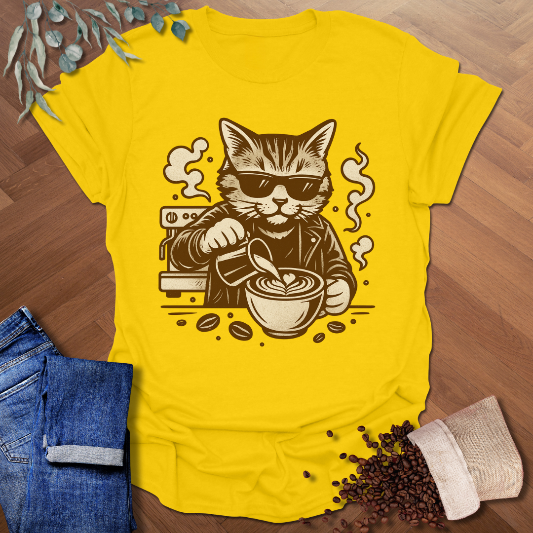 Cat Barista T-Shirt