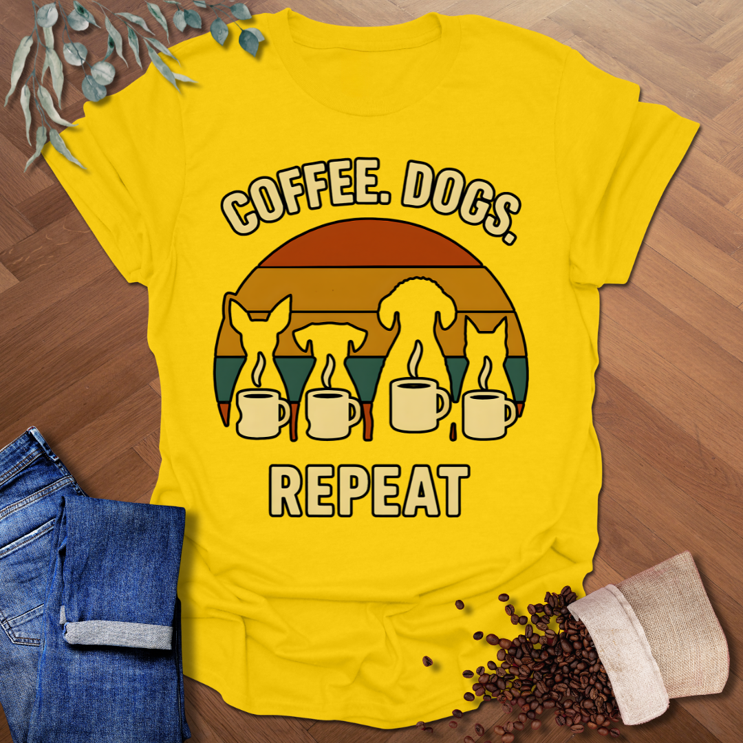 Coffee. Dogs. Repeat T-Shirt