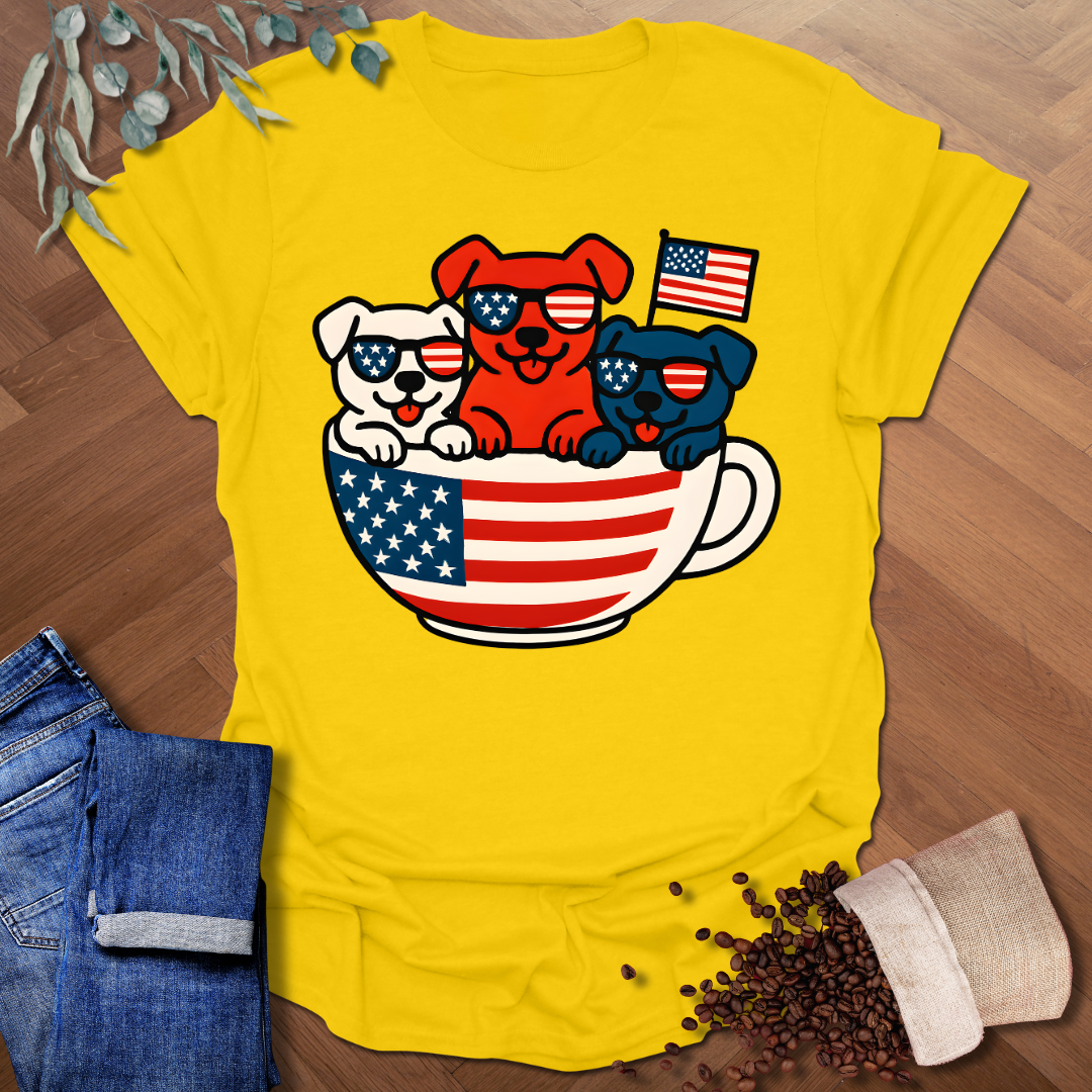 USA Coffee Pups T-Shirt