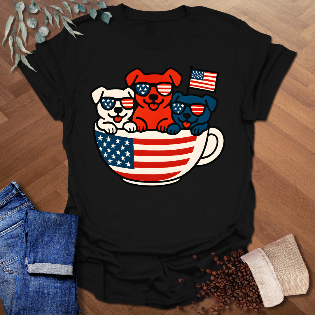 USA Coffee Pups T-Shirt