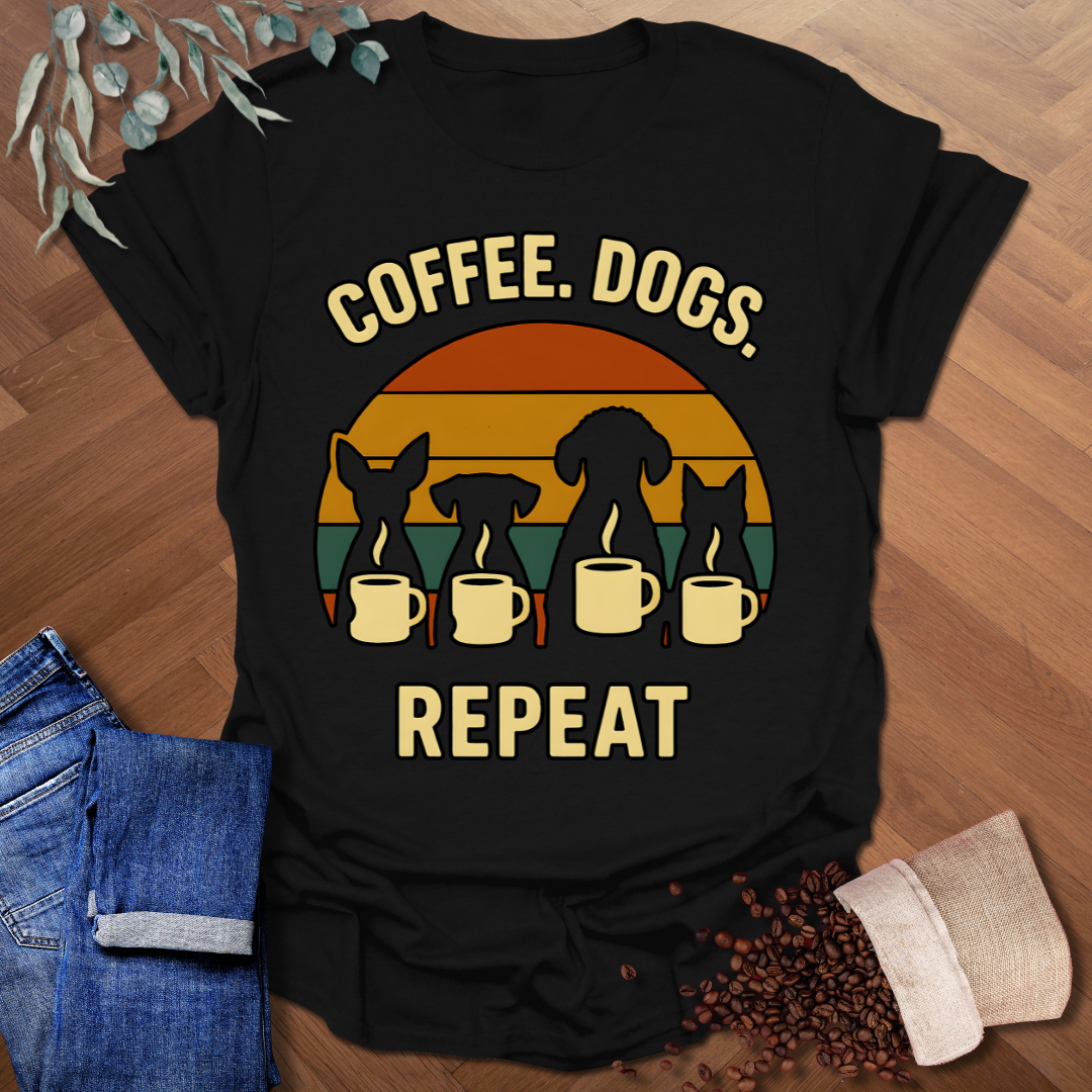 Coffee. Dogs. Repeat T-Shirt