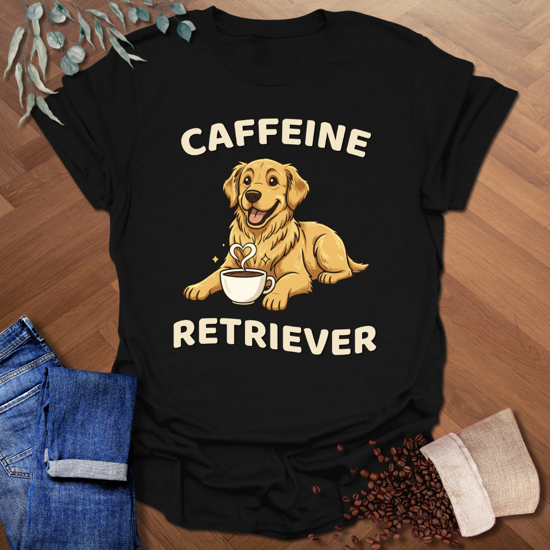 Caffeine Retriever T-Shirt