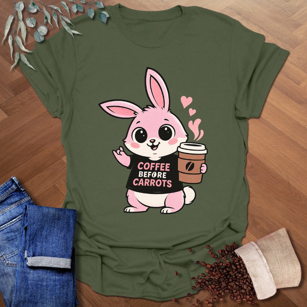 Coffee Before Carrots T-Shirt