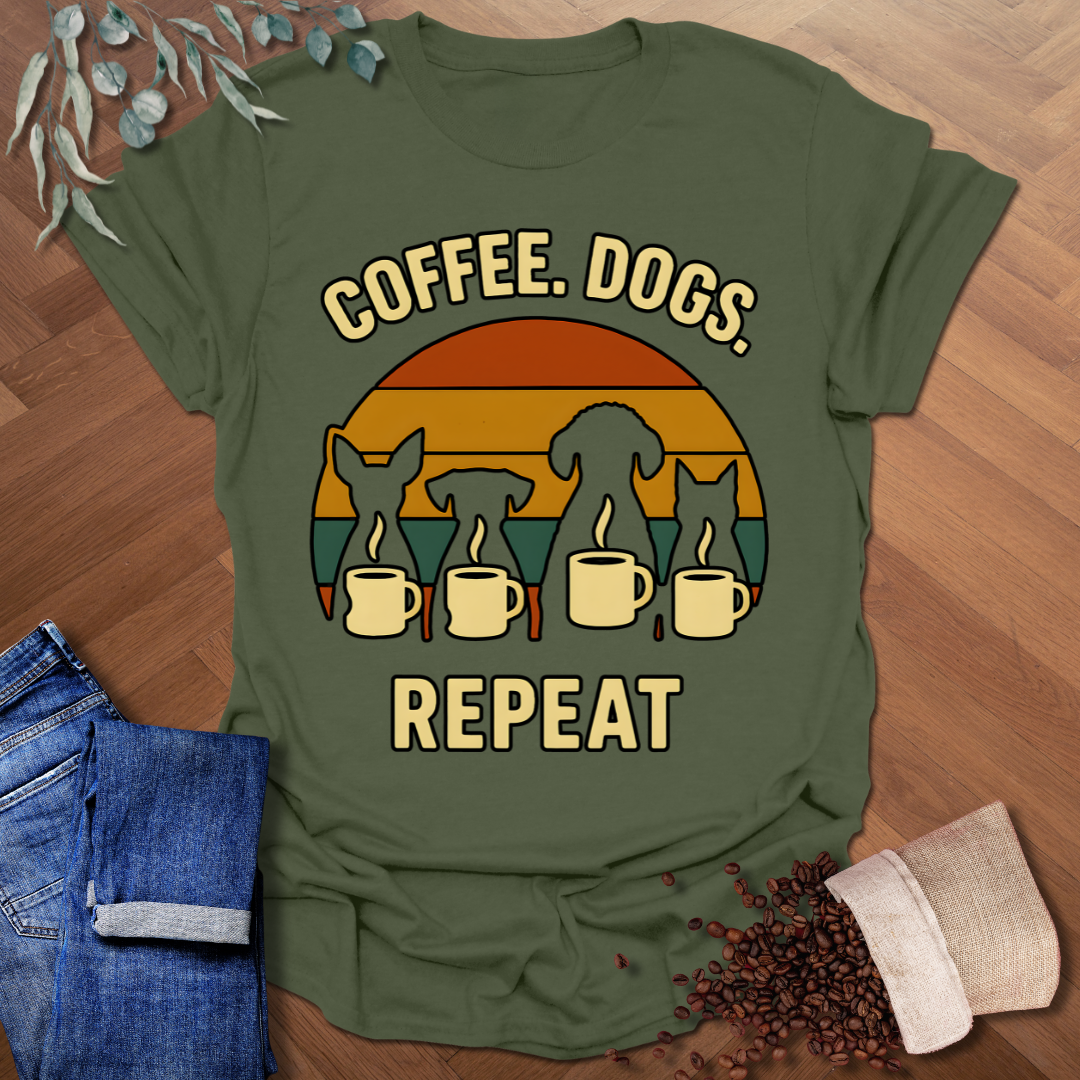 Coffee. Dogs. Repeat T-Shirt