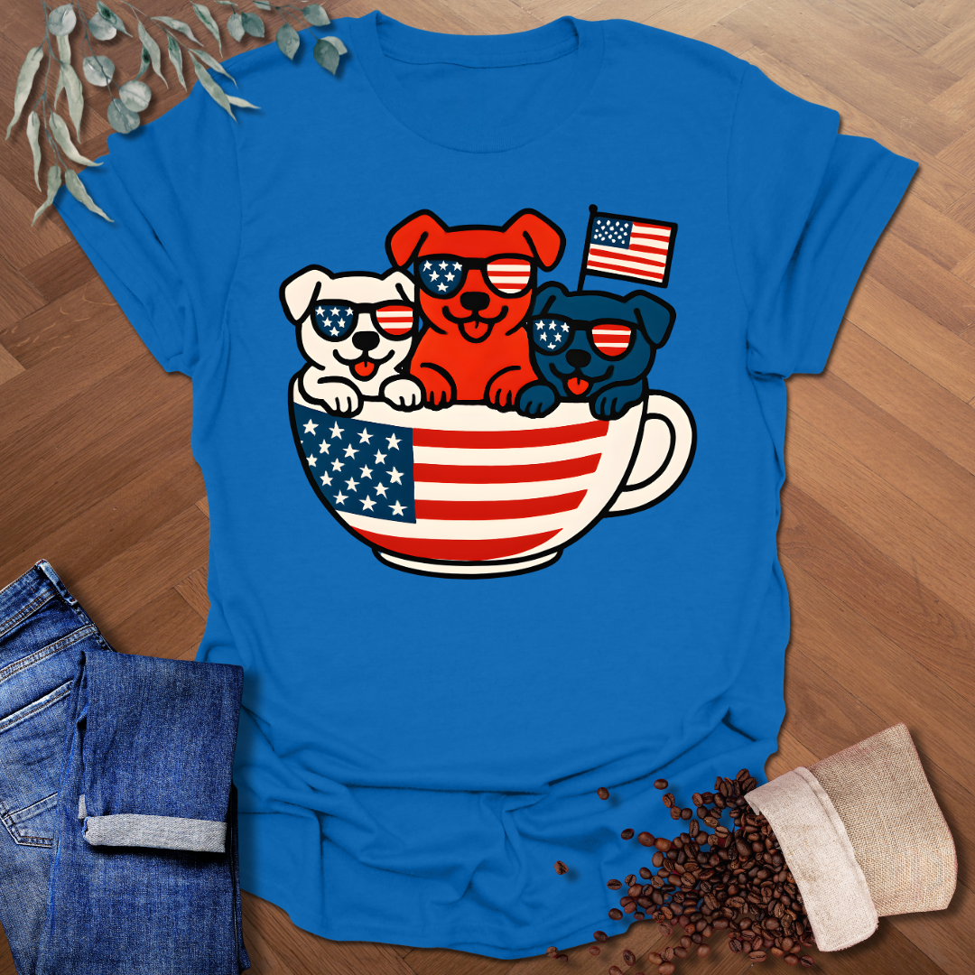 USA Coffee Pups T-Shirt