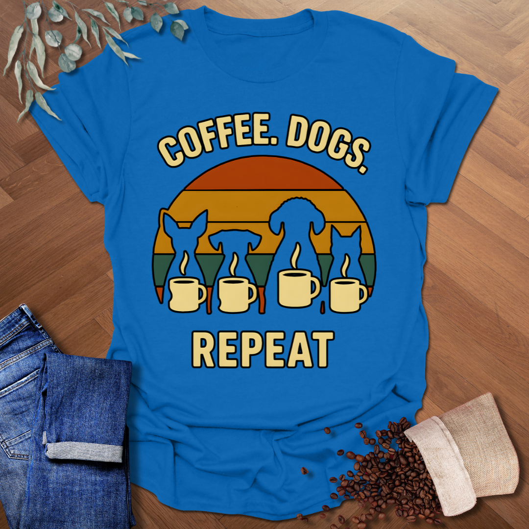 Coffee. Dogs. Repeat T-Shirt