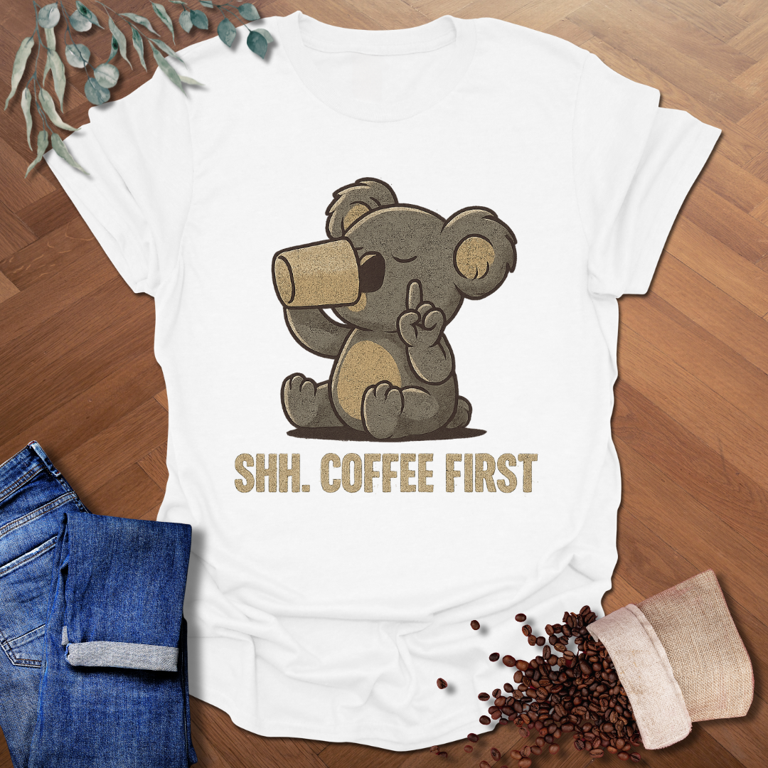 Coffee First Koala T-Shirt
