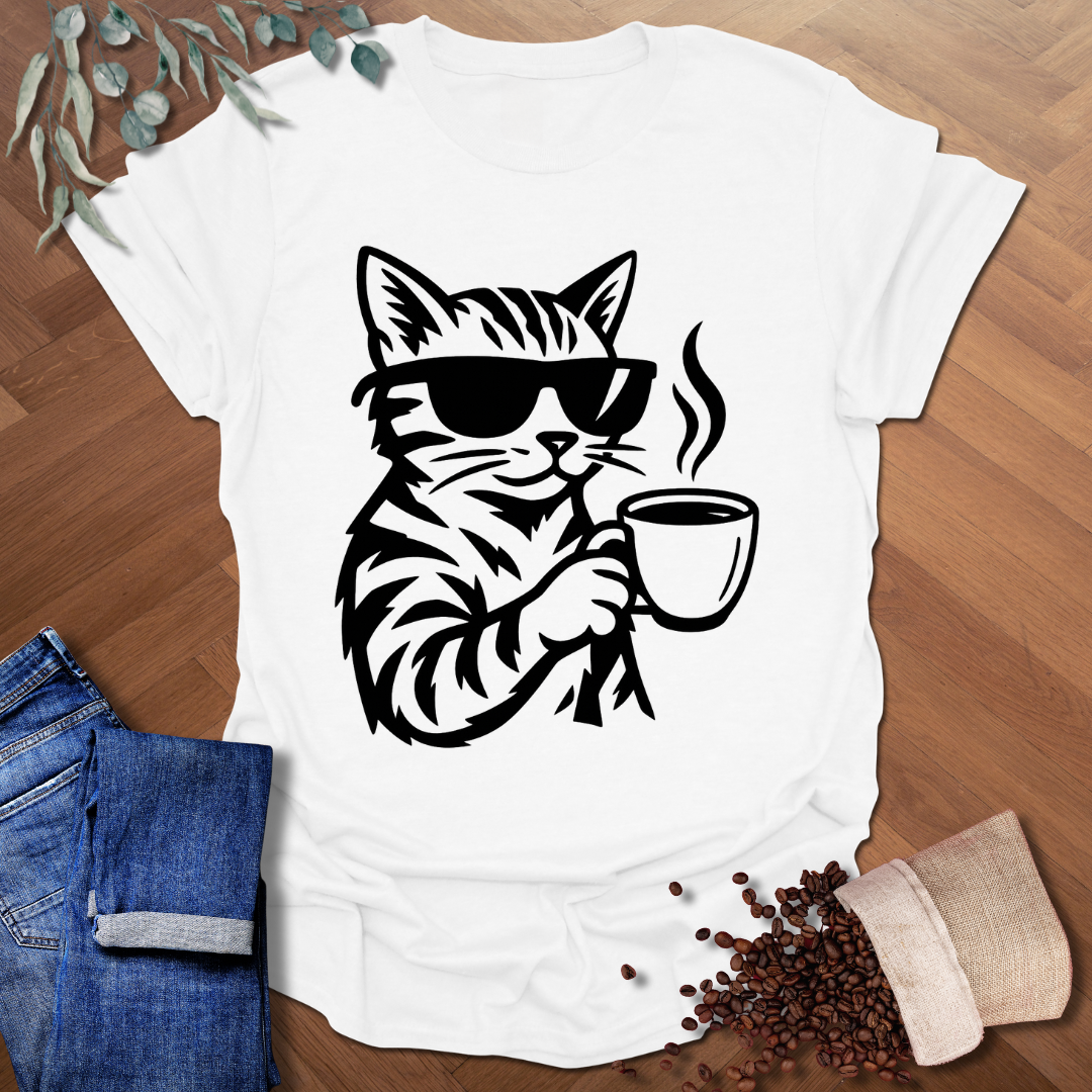 B/W Cat T-Shirt