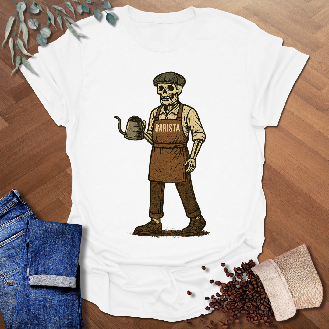 Skeleton Barista T-Shirt