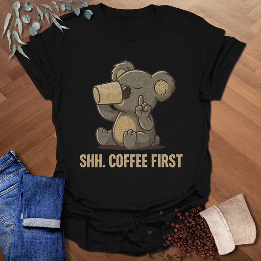 Coffee First Koala T-Shirt