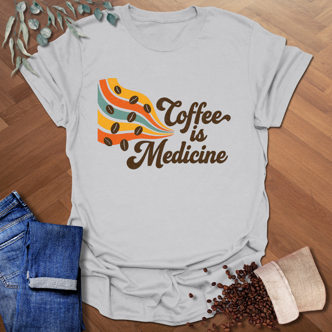 Coffee is Medicine Retro T-Shirt