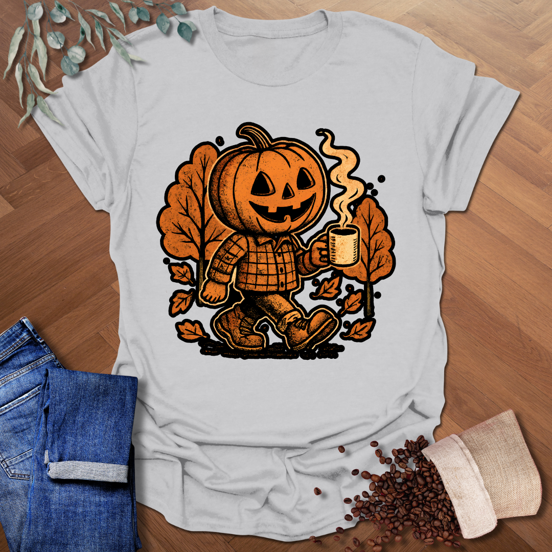 Pumpkin Head Coffee T-Shirt