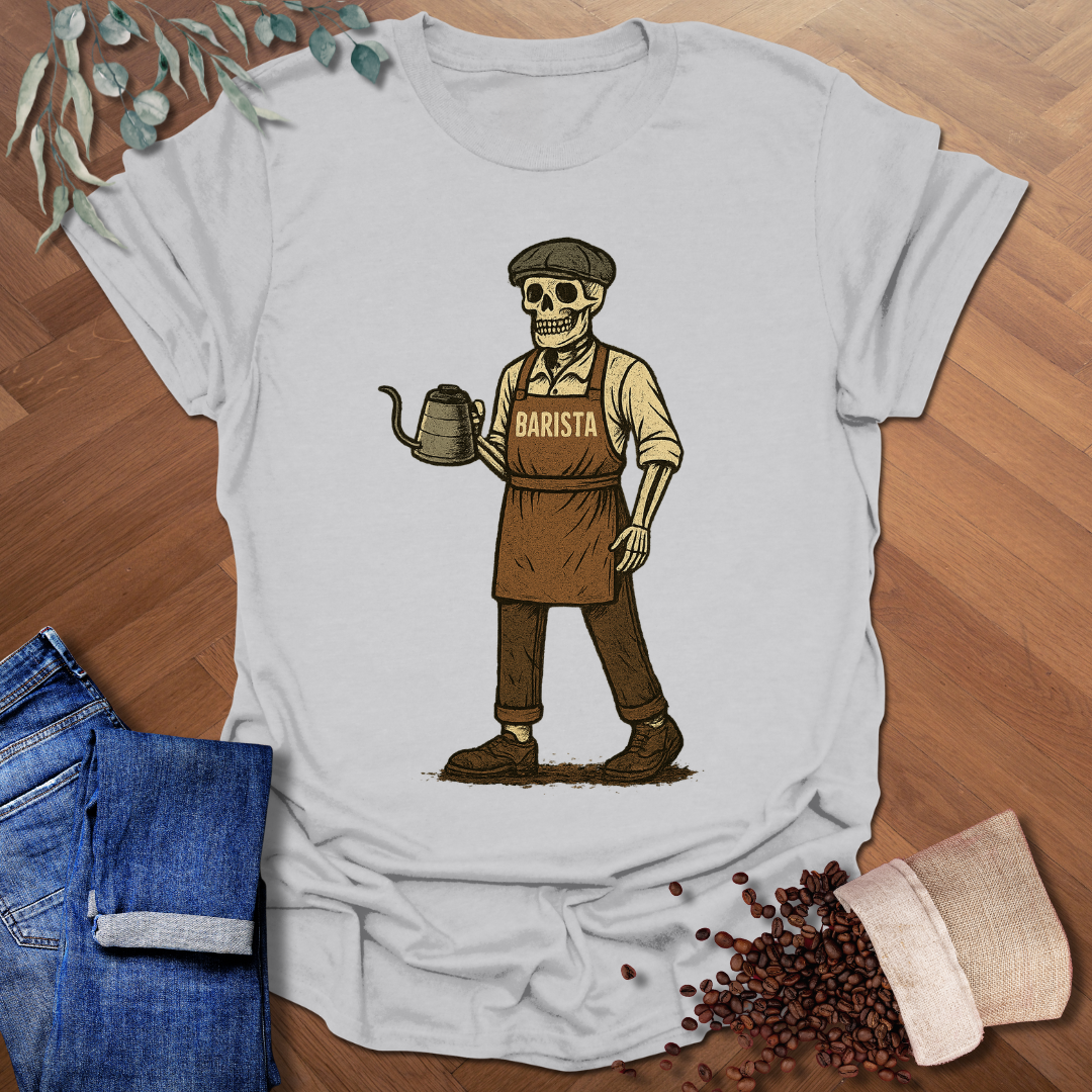 Skeleton Barista T-Shirt