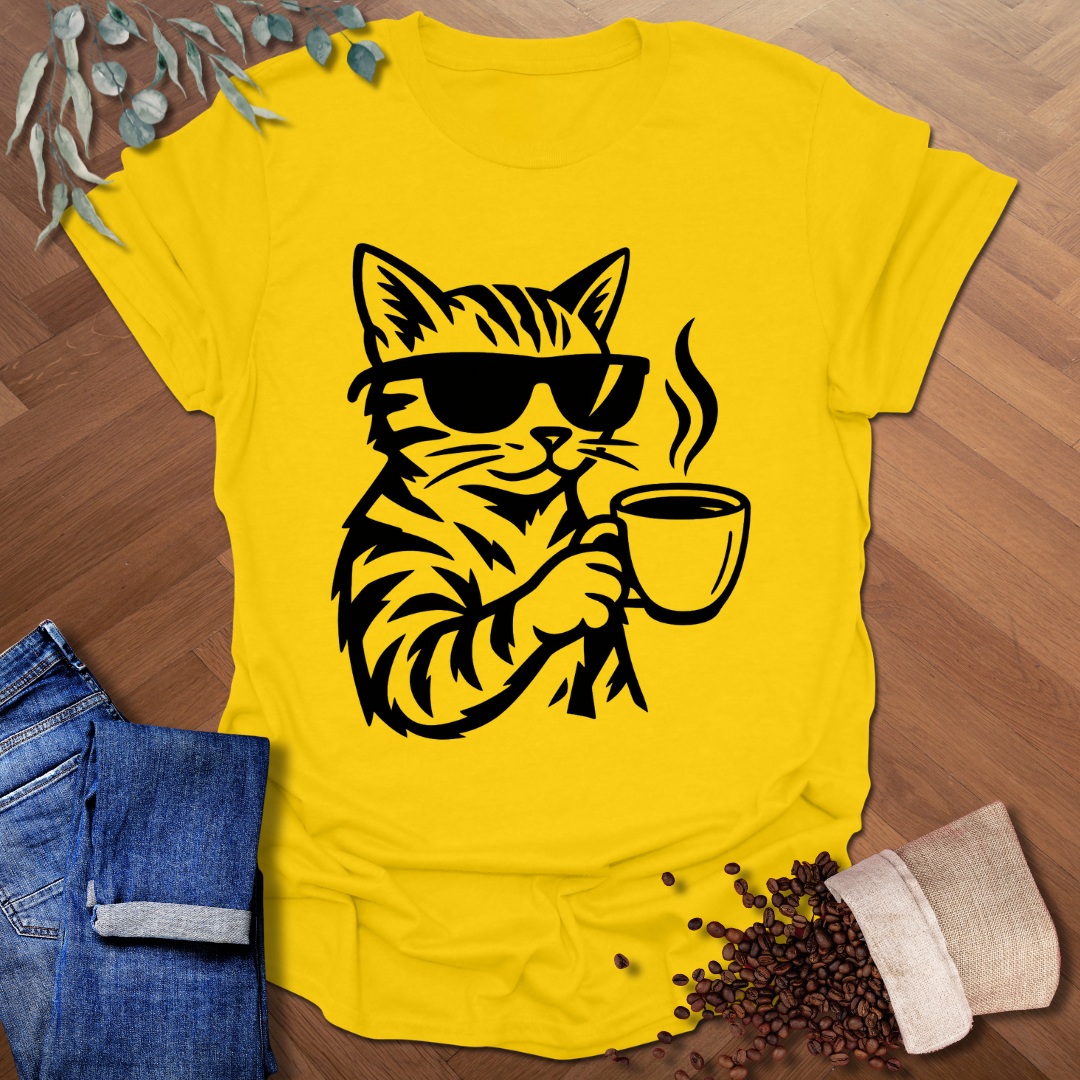 B/W Cat T-Shirt