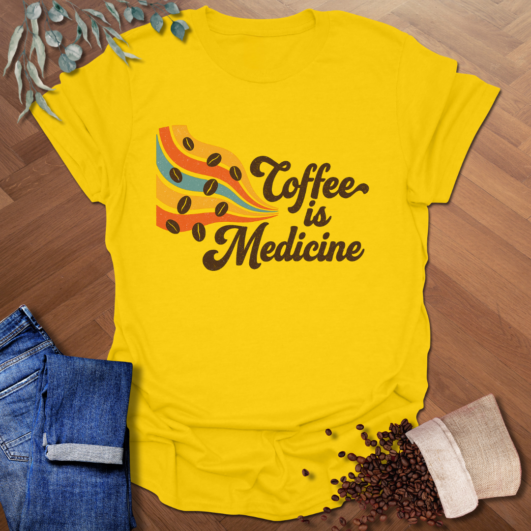 Coffee is Medicine Retro T-Shirt