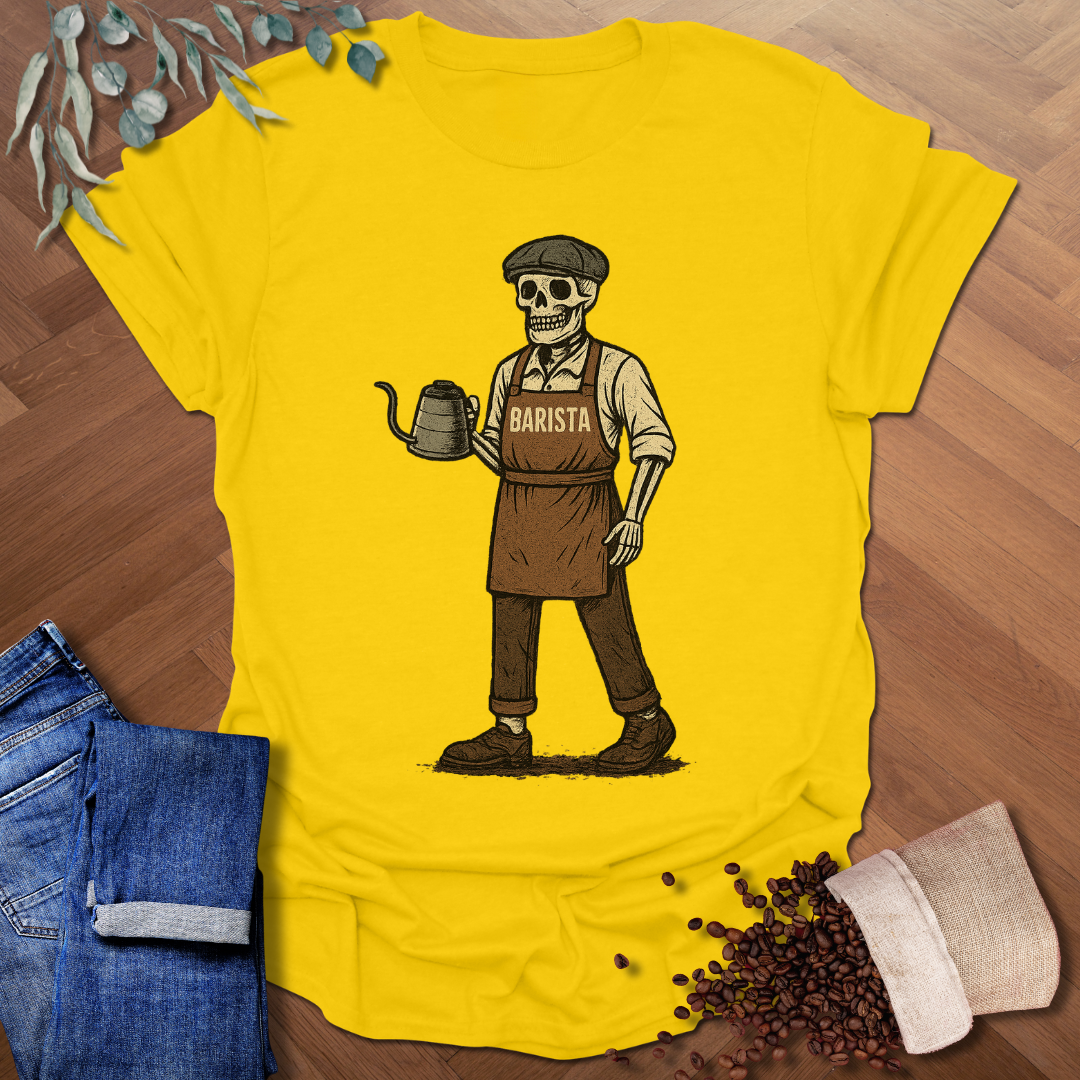 Skeleton Barista T-Shirt