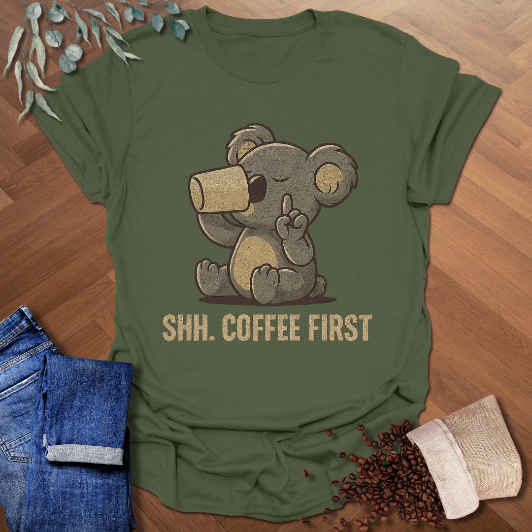 Coffee First Koala T-Shirt