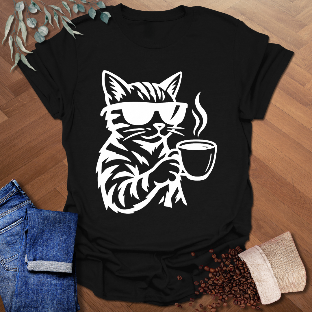 B/W Cat T-Shirt