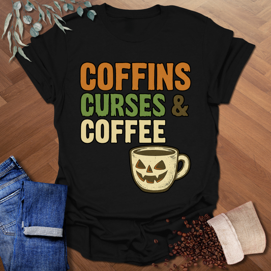 Coffins Curses & Coffee T-Shirt