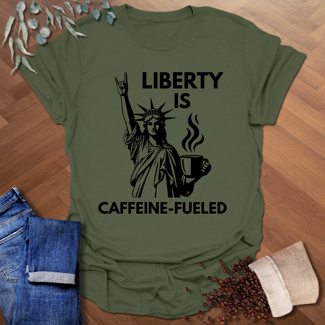 Liberty is Caffeine-Fueled T-Shirt