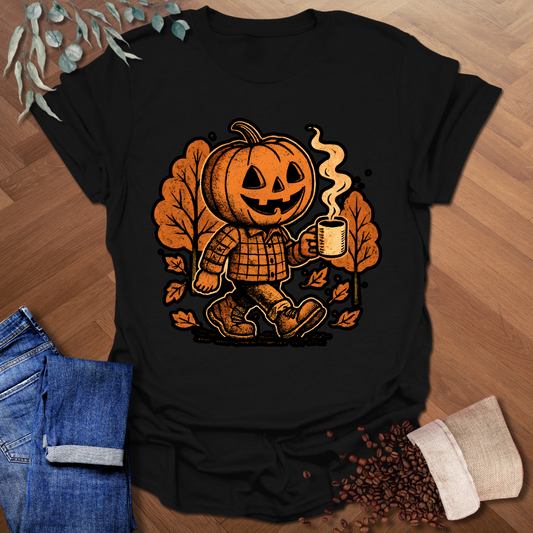 Pumpkin Head Coffee T-Shirt