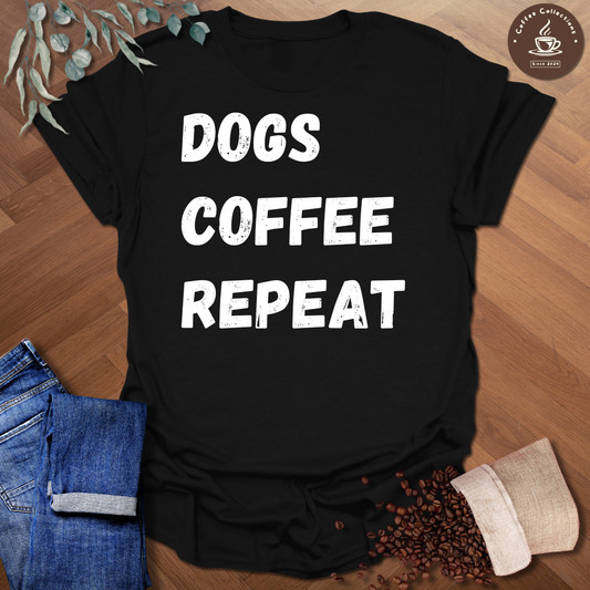 Dogs Coffee Repeat T-Shirt