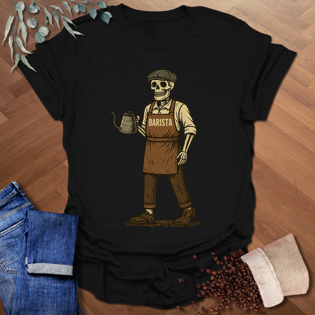 Skeleton Barista T-Shirt