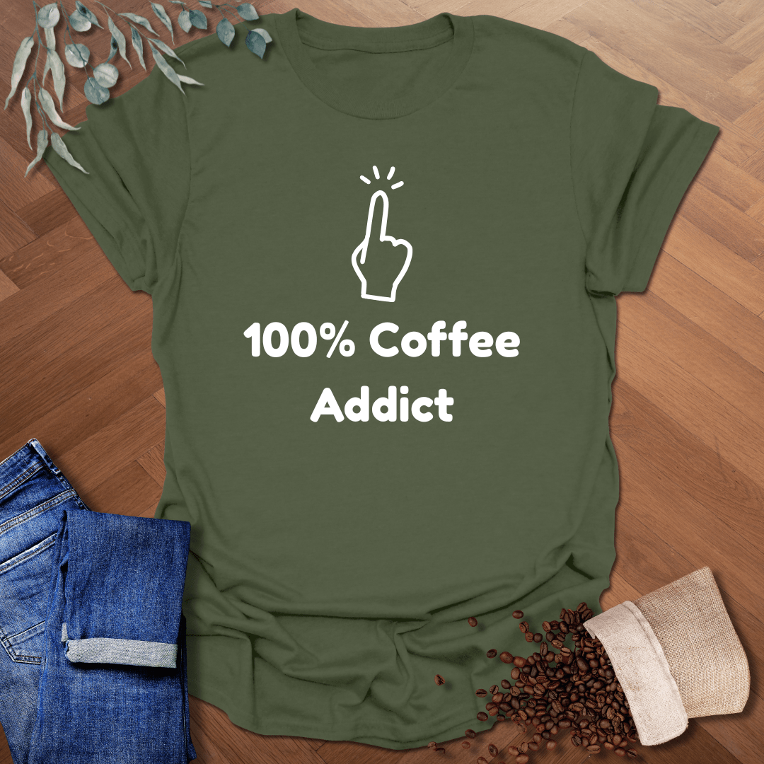 100% Coffee Addict T-Shirt