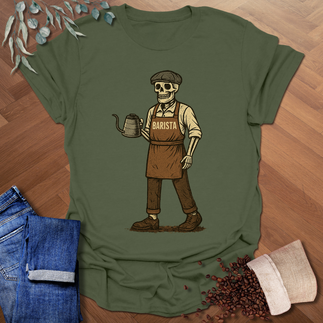 Skeleton Barista T-Shirt