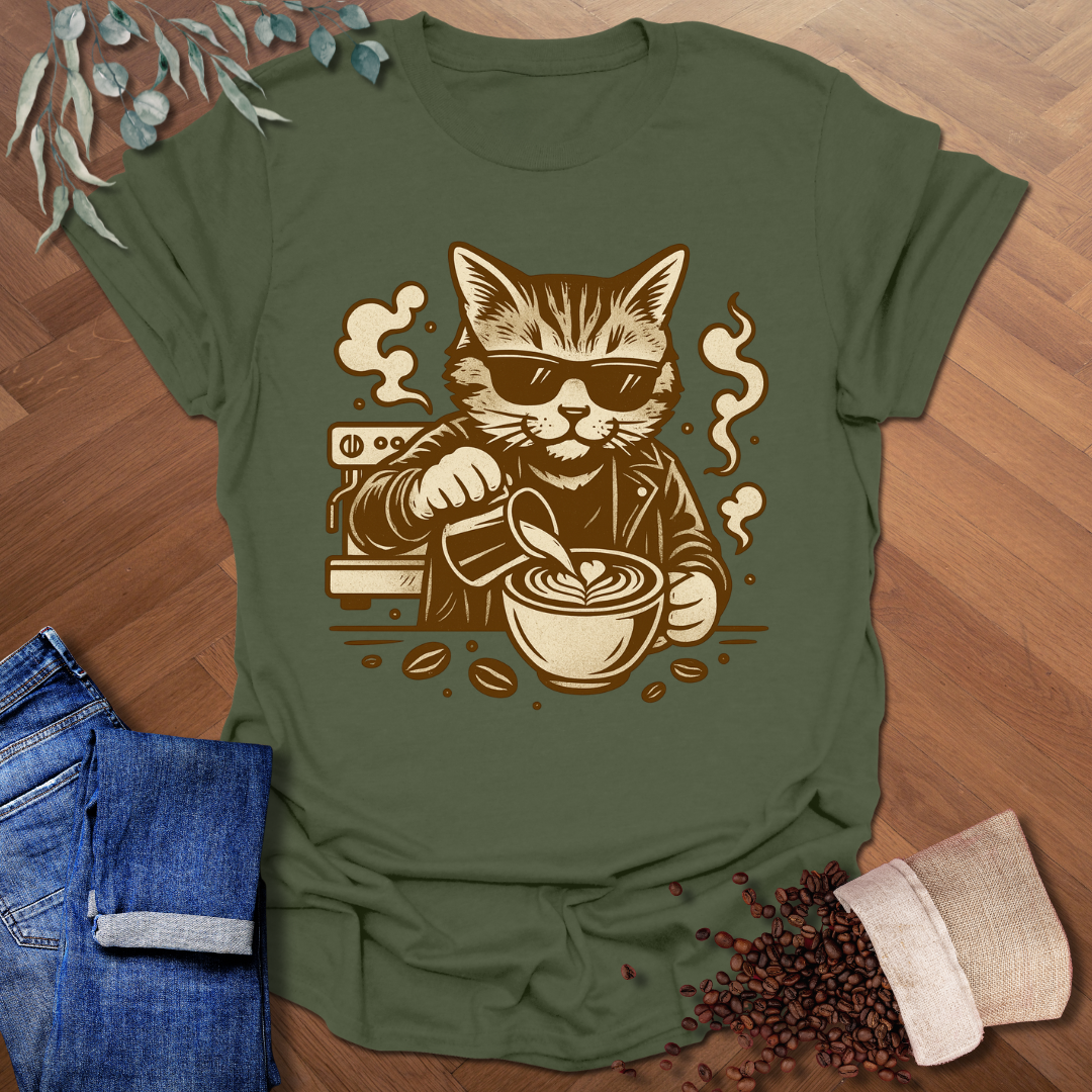 Cat Barista T-Shirt