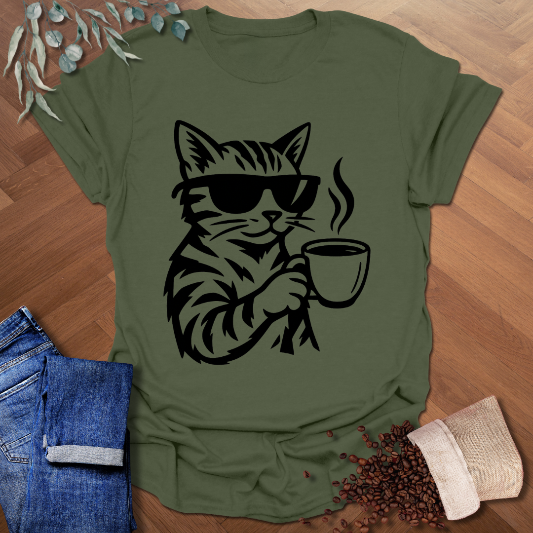 B/W Cat T-Shirt