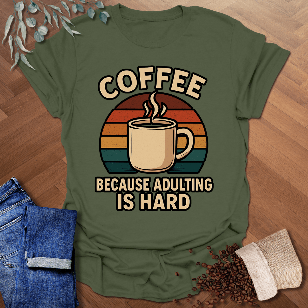 Adulting is Hard Retro T-Shirt
