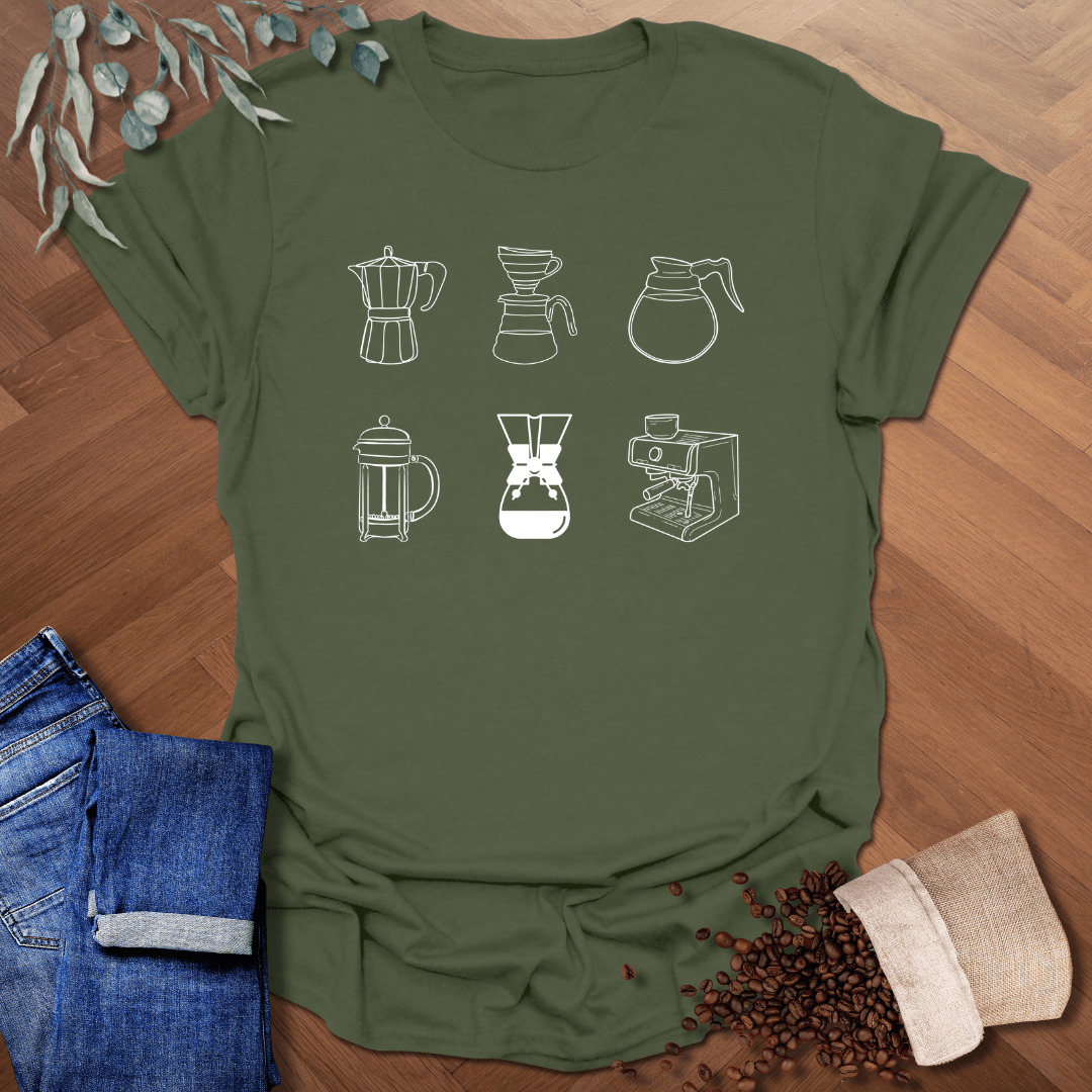 Coffee Brewing Gear T-Shirt