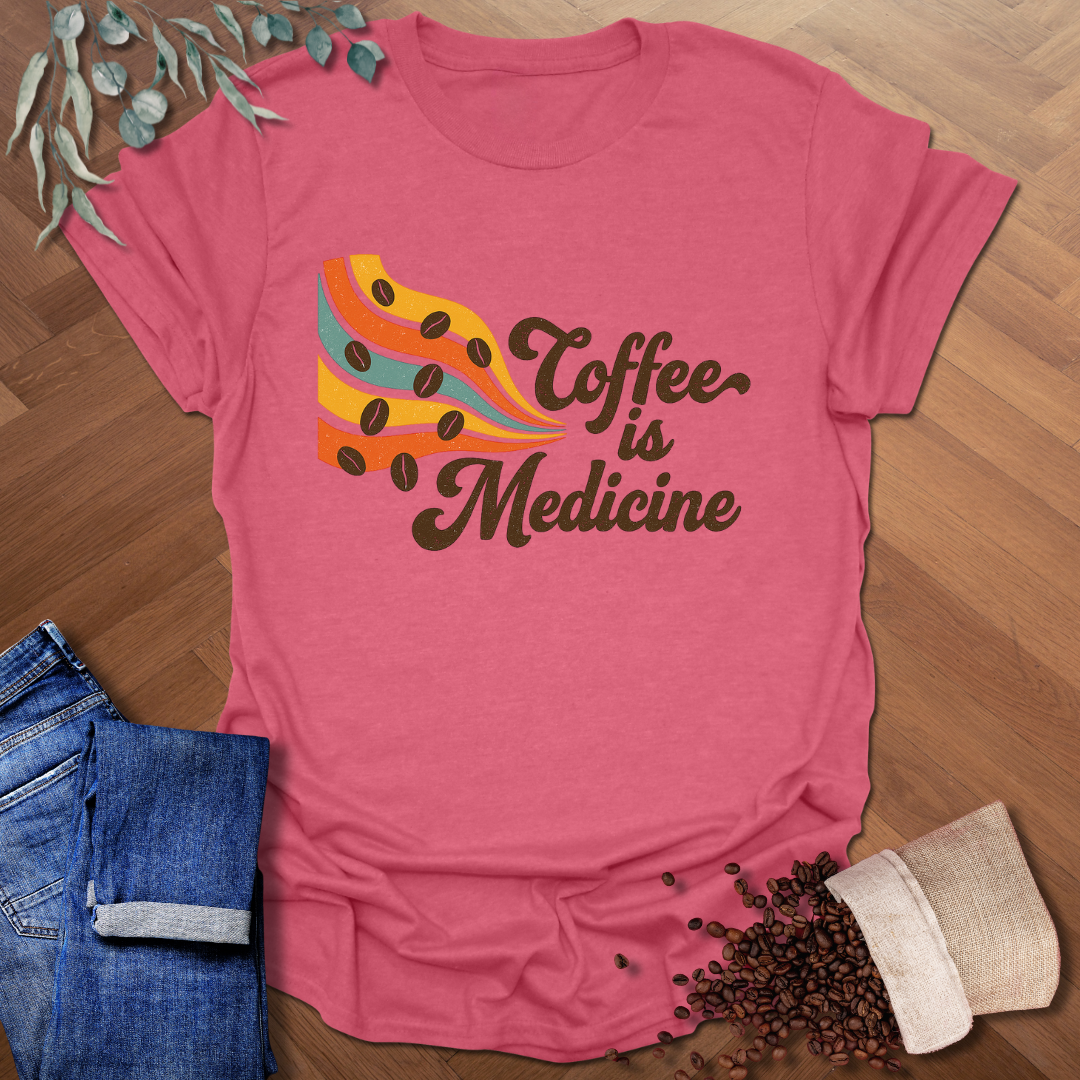 Coffee is Medicine Retro T-Shirt