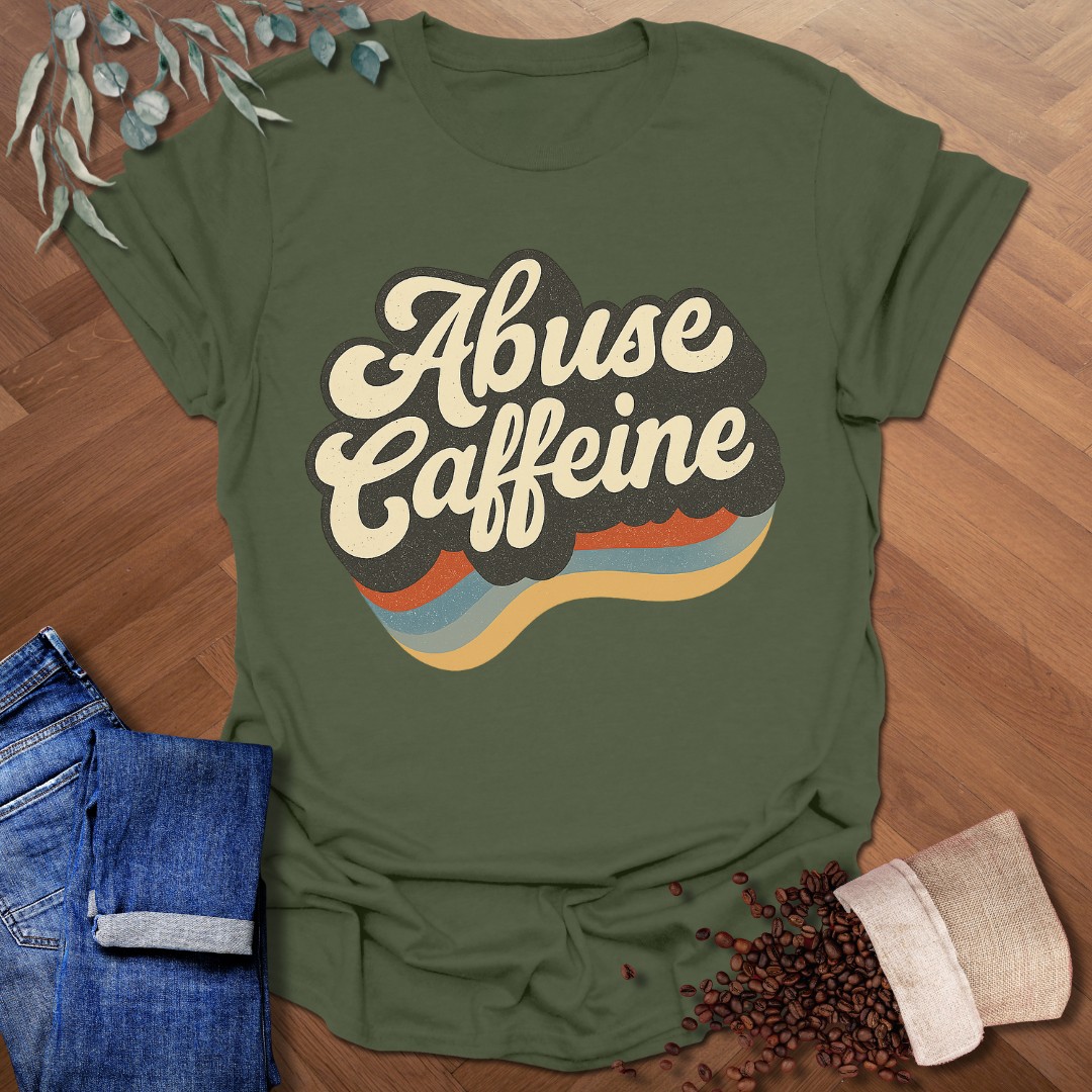 Abuse Caffeine Retro T-Shirt