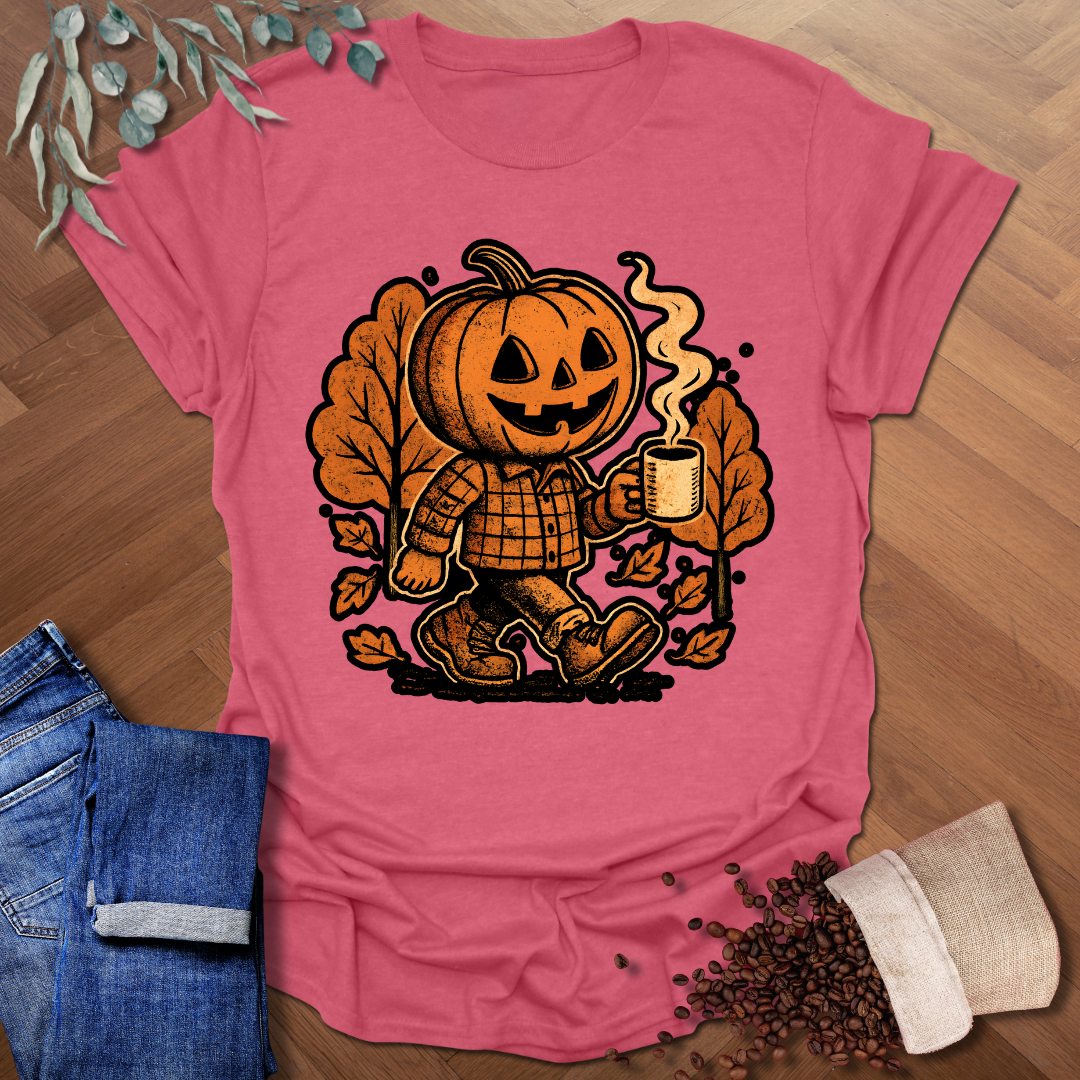 Pumpkin Head Coffee T-Shirt