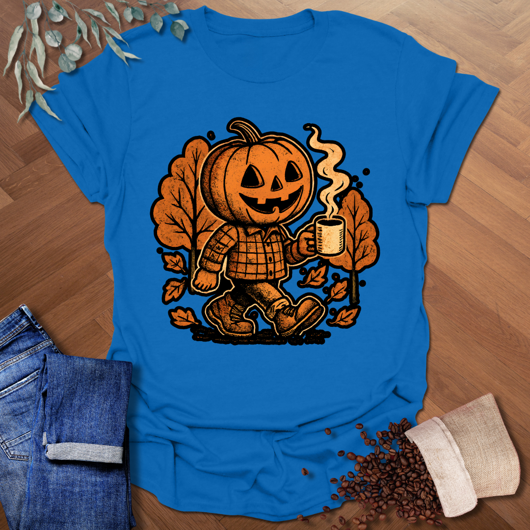 Pumpkin Head Coffee T-Shirt